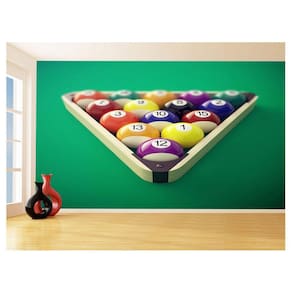Papel De Parede 3D Salão De Jogos Bilhar Sinuca 3,5M Jcs22