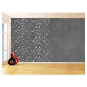 Papel De Parede Concreto Queimado Listra Risco 3,5M Kkt37