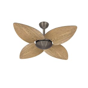Ventilador Teto Bronze Winds 4 Pás Freijó Turbo Ventax 220V