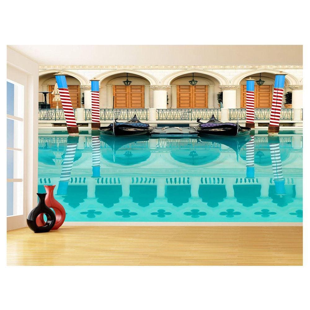 Papel De Parede 3D Cidade Veneza Italia Canais 3,5M Ncd355