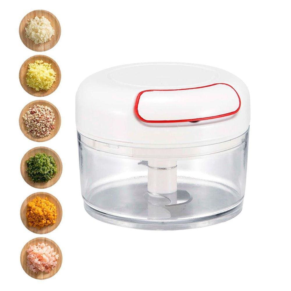 Mini Processador Manual De Alimentos 2 Laminas Cook 200Ml