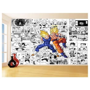 Papel De Parede Dragon Ball Goku Vegeta Anime 3,5M Dbz673