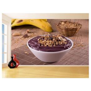 Papel De Parede 3D Alimentos Açai Tigela Frutas 3,5M Al444