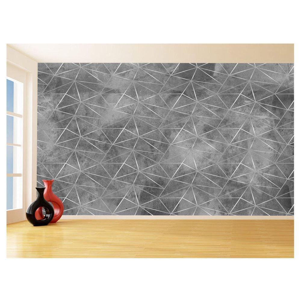 Papel De Parede Concreto Queimado Listra Risco 3,5M Kkt65
