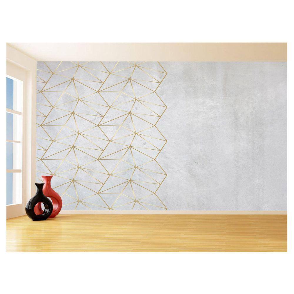 Papel De Parede 3D Concreto Queimado Risco Bege 3,5M Kkt130