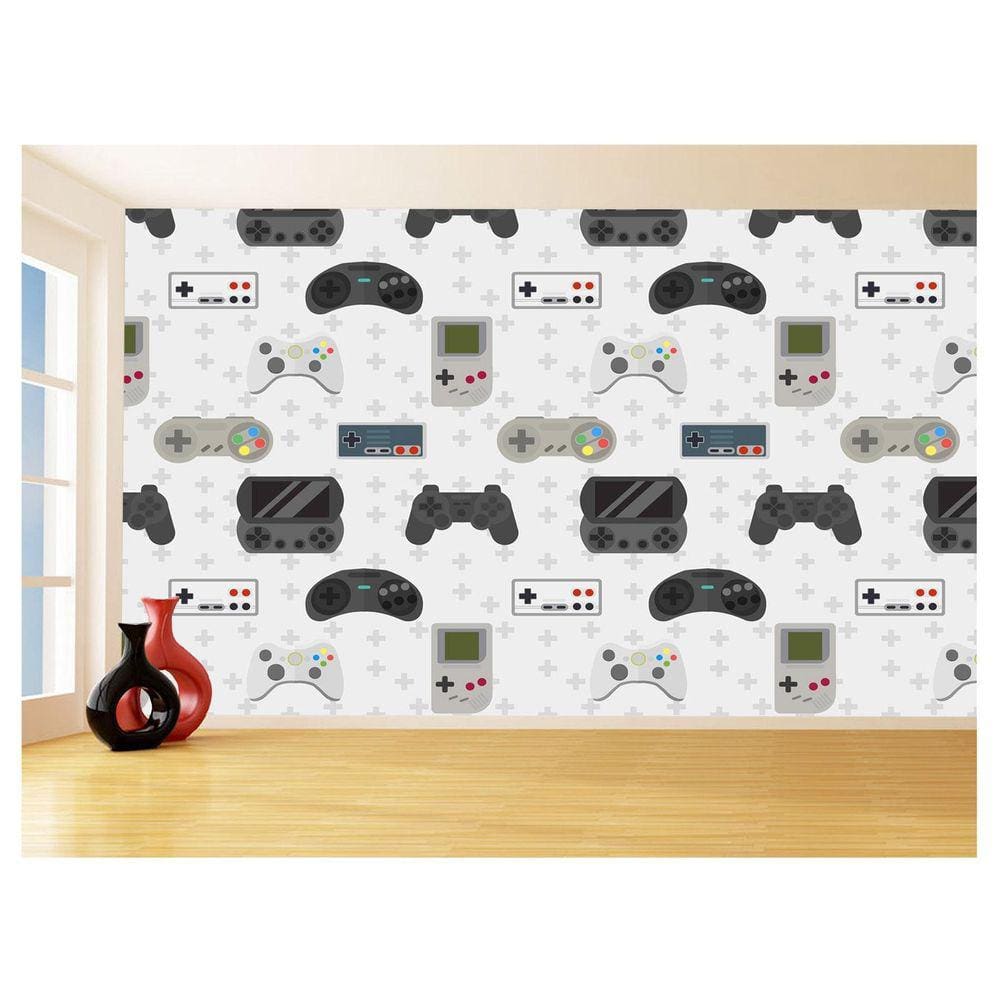 Papel De Parede 3D Infantil Controle Game Jogo 3,5M Azs260