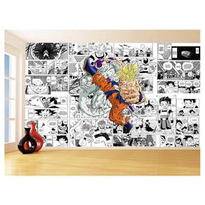 Papel De Parede Dragon Ball Goku Vegeta Anime 3,5M Dbz242
