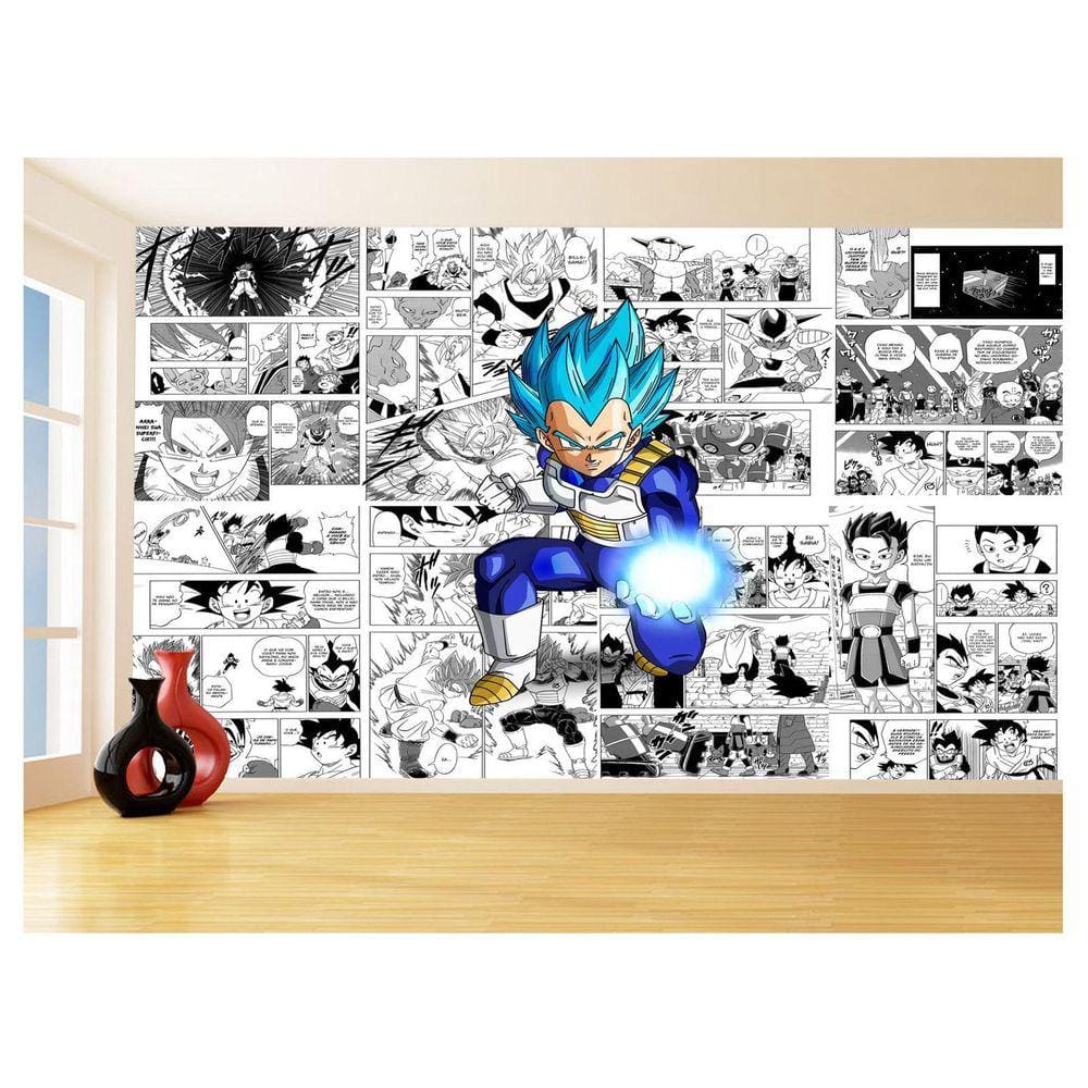 Papel De Parede Dragon Ball Vegeta Blue Anime 3,5M Dbz694
