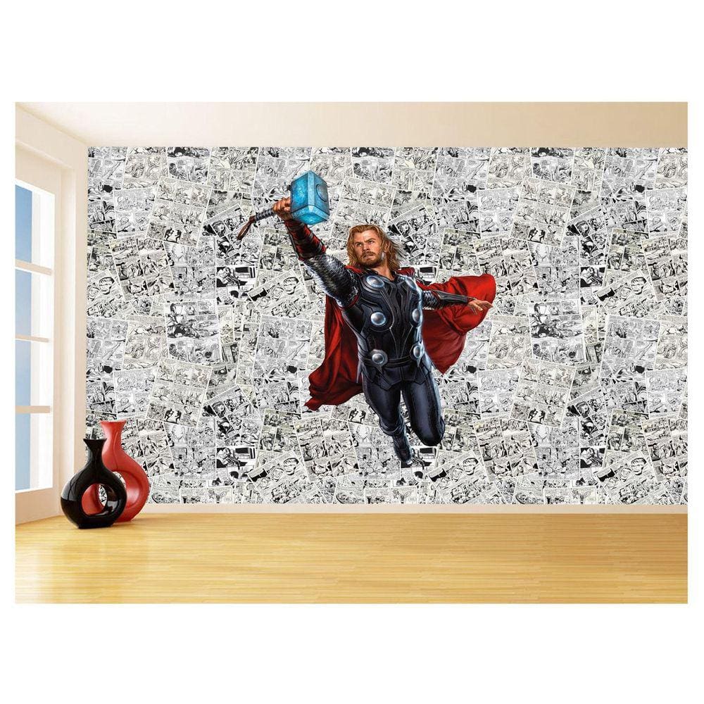 Papel De Parede 3D Heróis Página Quadrinhos Hq 3,5M Nhma149