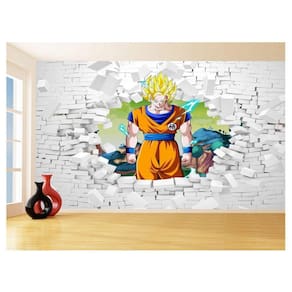 Papel De Parede 3D Dragon Ball Goku Vegeta Anime 3,5M Dbz73