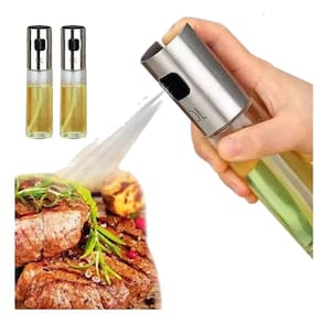 Kit 2 Porta Azeite E Vinagre Spray Aço Inox Sem Desperdício