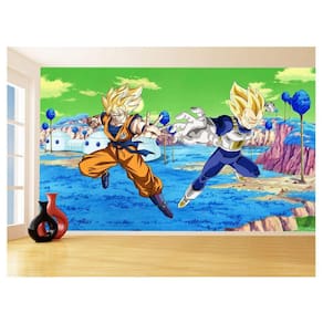 Papel De Parede Dragon Ball Goku Vegeta Anime 3,5M Dbz407