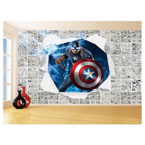 Papel De Parede 3D Heróis Página Quadrinhos Hq 3,5M Nhma176