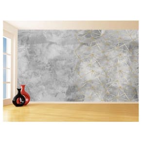 Papel De Parede 3D Concreto Queimado Risco Bege 3,5M Kkt158
