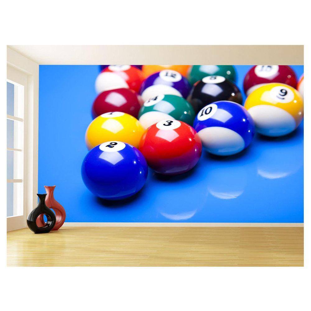 Papel De Parede 3D Salão De Jogos Bilhar Sinuca 3,5M Jcs12