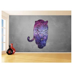 Papel De Parede 3D Animais Pop Art Tigre Felino 3,5M Pxa141