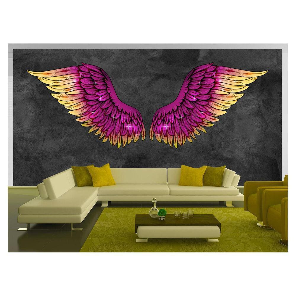 Papel De Parede 3D Arte Asas Selfie Insta Cores 3,5M Tra400
