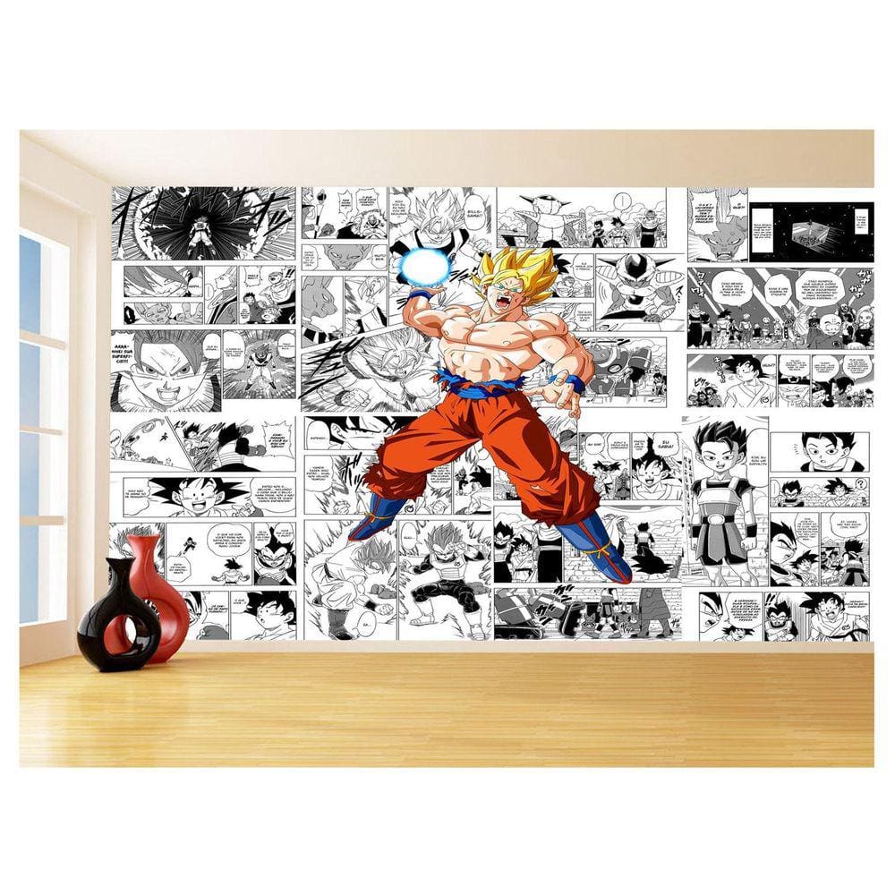Papel De Parede Dragon Ball Goku Página Manga 3,5M Dbz644