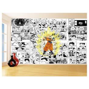 Papel De Parede Dragon Ball Goku Página Manga 3,5M Dbz660