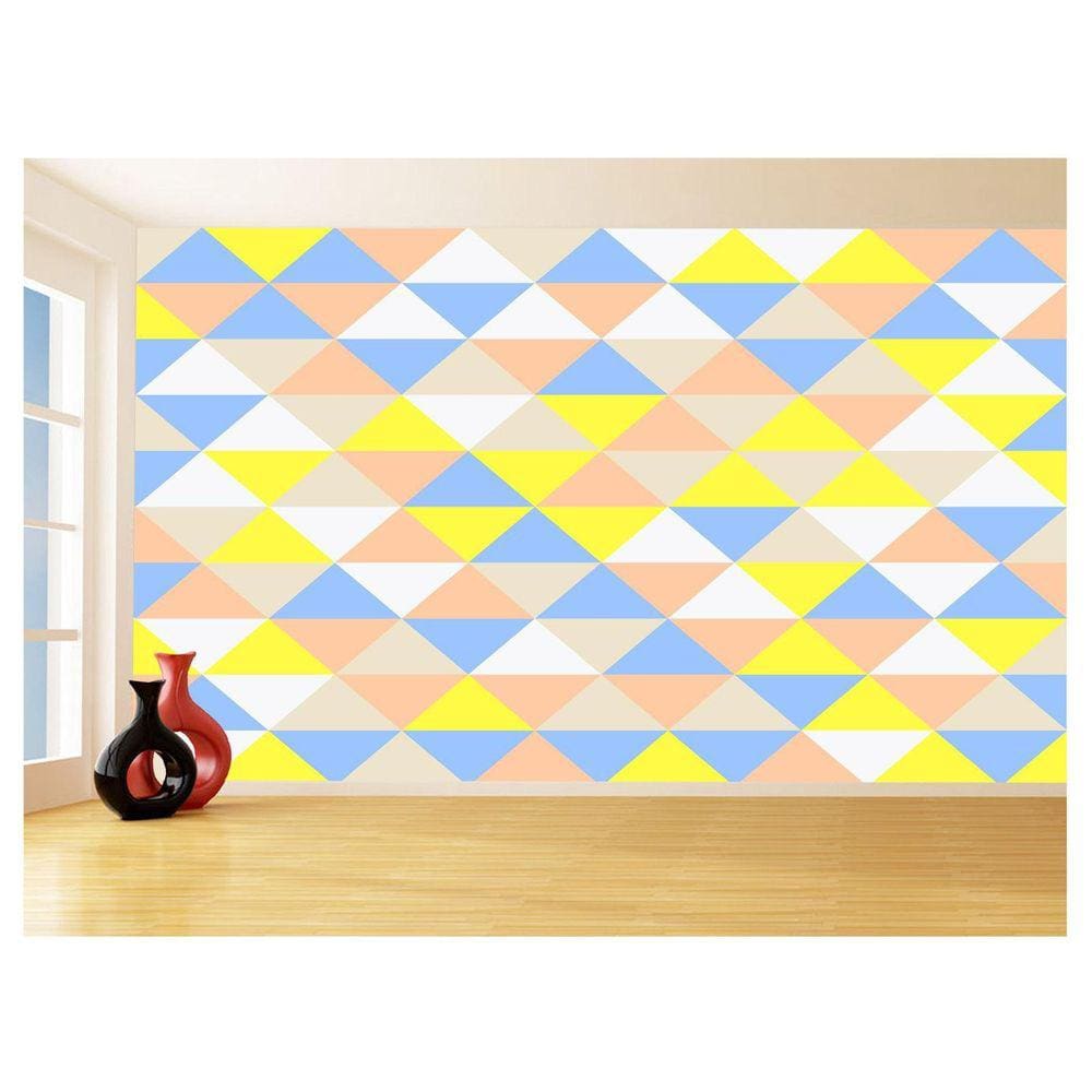 Papel De Parede Geométrico Triângulos Abstrato 3,5M Gmt35