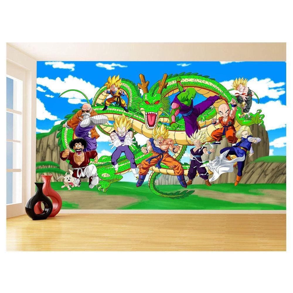 Papel De Parede Dragon Ball Goku Vegeta Anime 3,5M Dbz448