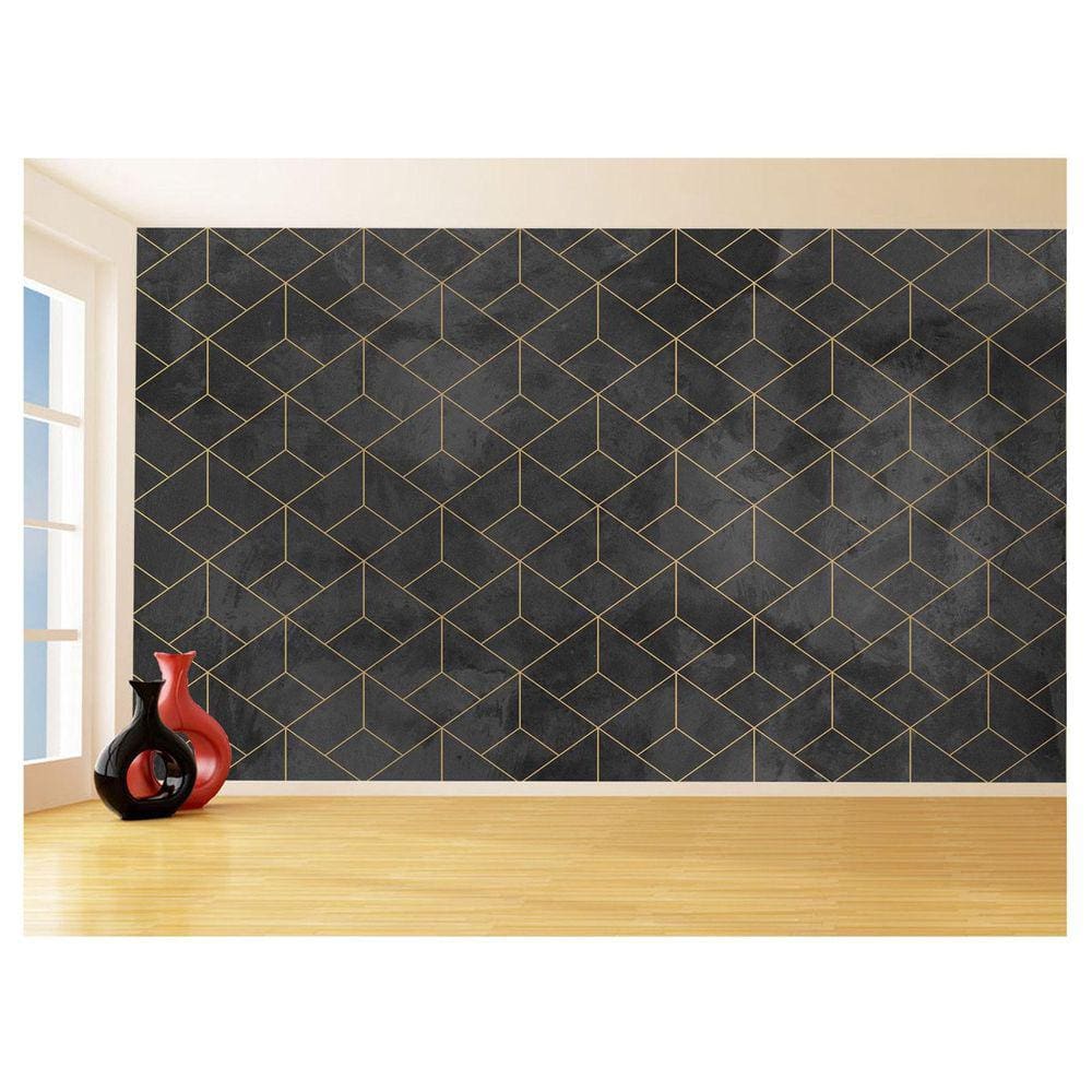 Papel De Parede 3D Concreto Queimado Risco Bege 3,5M Kkt147