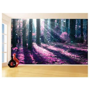 Papel De Parede Floresta Encantada Árvore Luz 3,5M Xna222