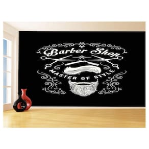 Papel De Parede 3D Barbearia Barber Shop Logo 3,5M Brb25
