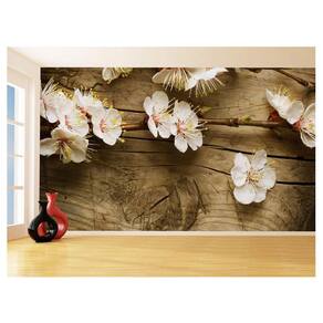 Papel De Parede 3D Relax Spa Flores Madeira 3,5M Rlx086