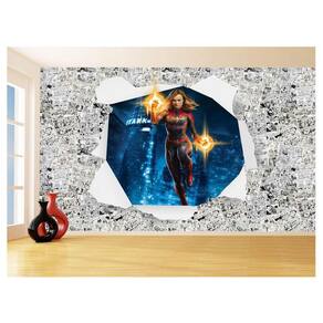 Papel De Parede 3D Heróis Página Quadrinhos Hq 3,5M Nhma210