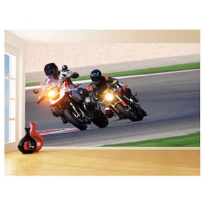 Papel De Parede 3D Moto Touring Trail Corrida 3,5M Bkm51