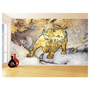 Papel De Parede 3D Animais Pop Art Touro Bull 3,5M Pxa172
