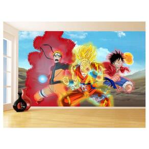 Papel De Parede 3D Dragon Ball Goku Vegeta Anime 3,5M Dbz13
