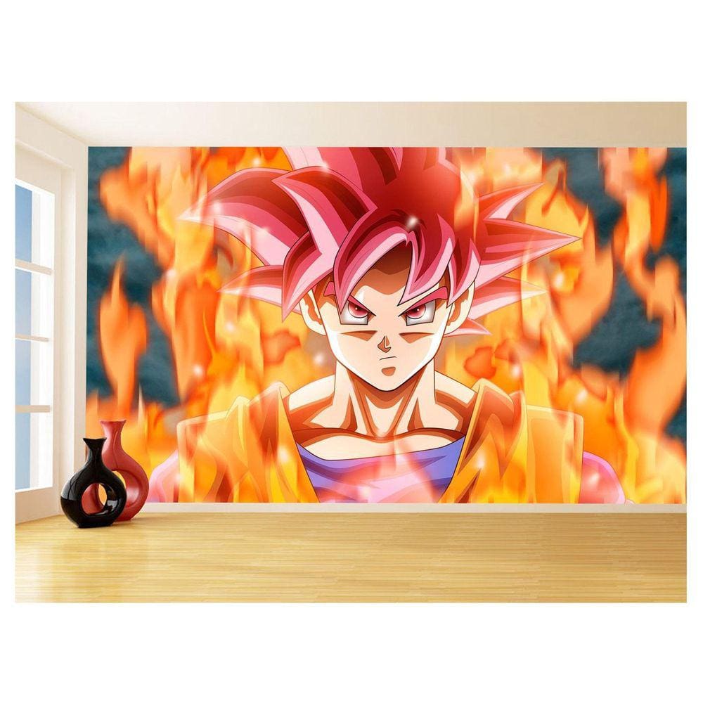 Papel De Parede 3D Dragon Ball Goku Vegeta Anime 3,5M Dbz22