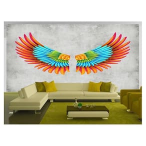 Papel De Parede 3D Arte Asas Selfie Insta Cores 3,5M Tra363