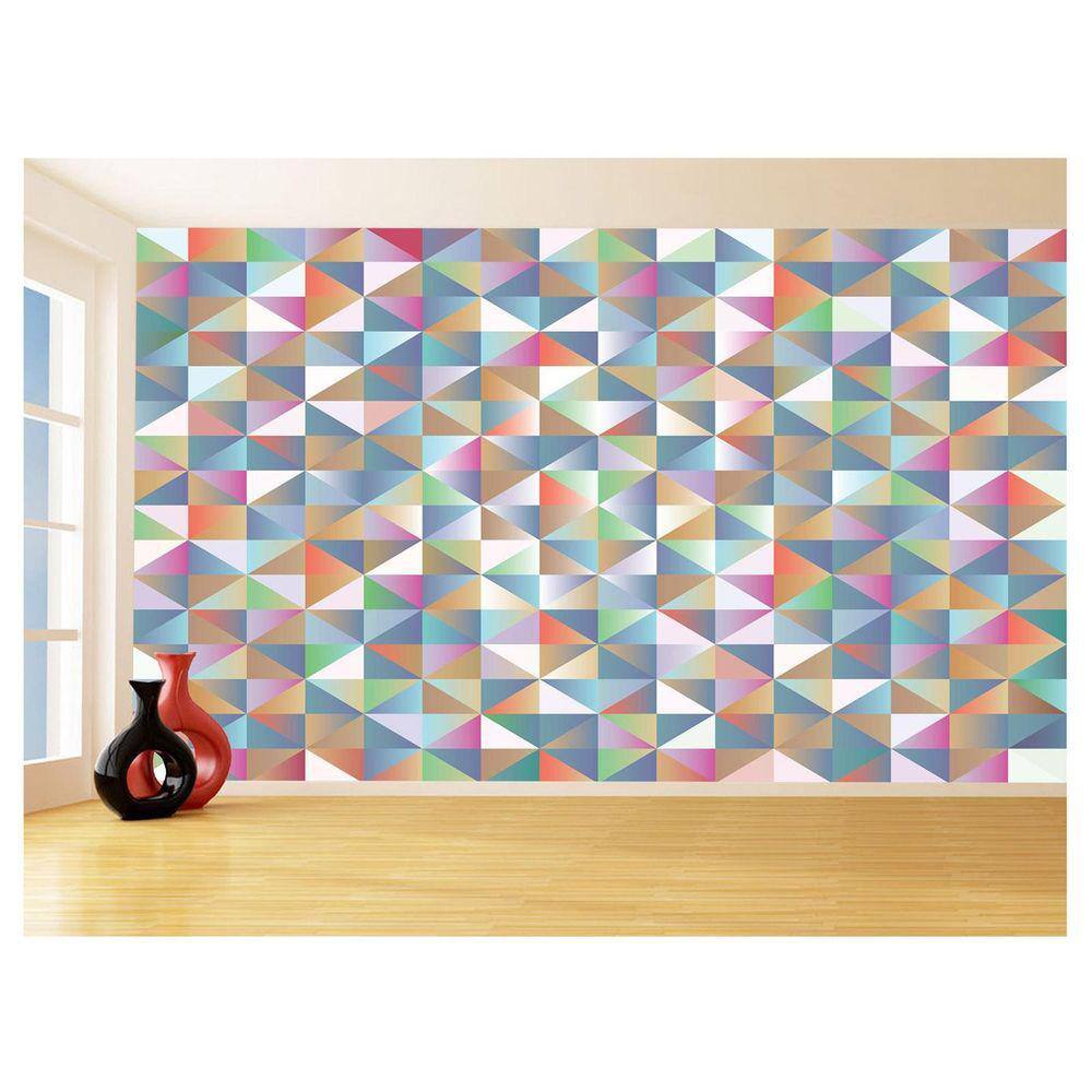 Papel De Parede Geométrico Triângulos Abstrato 3,5M Gmt79