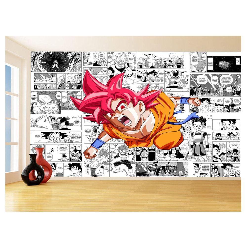 Papel De Parede Dragon Ball Goku Página Manga 3,5M Dbz685
