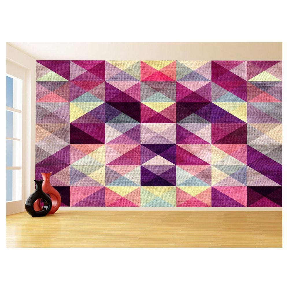 Papel De Parede Geométrico Triângulos Abstrato 3,5M Gmt83