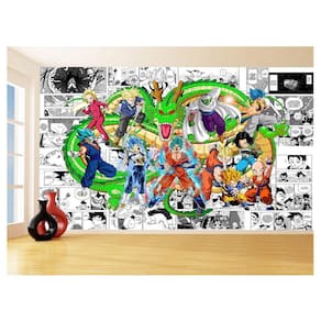 Papel De Parede Dragon Ball Goku Vegeta Anime 3,5M Dbz185