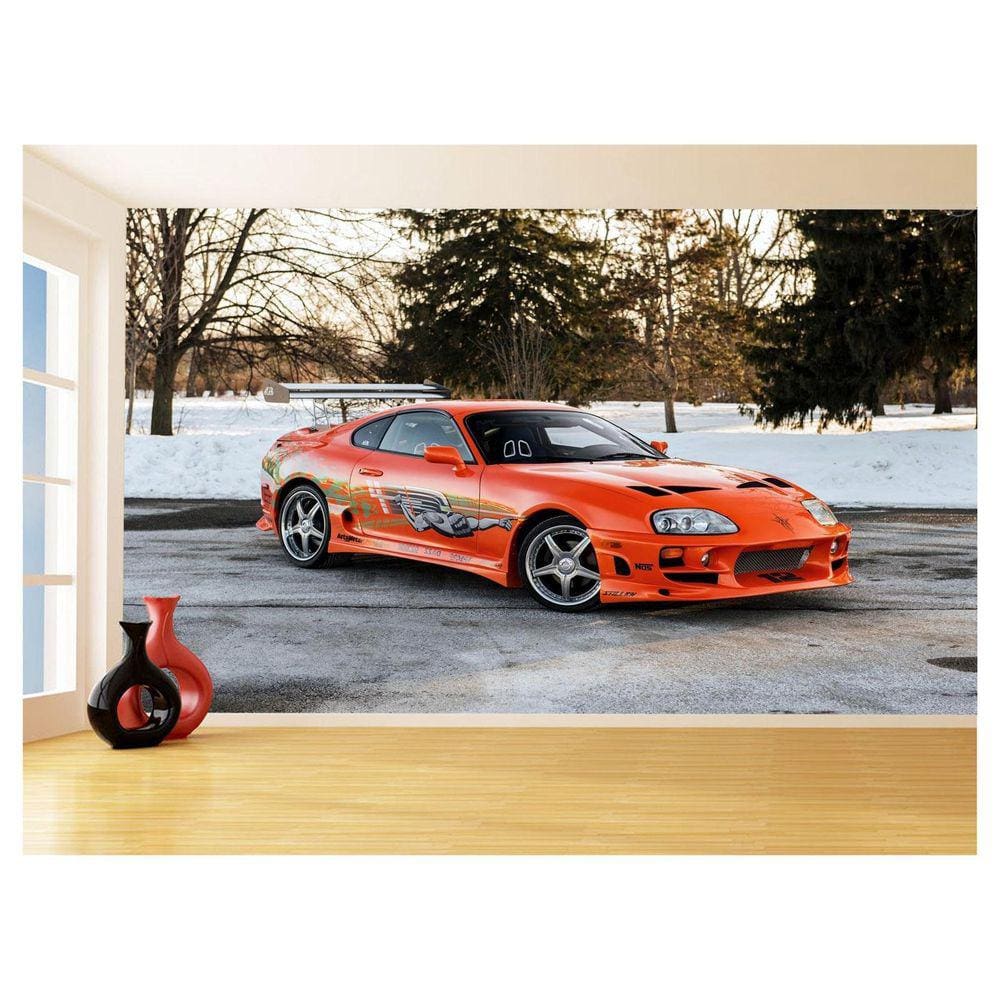 Papel De Parede Carro Sport Supra Mk4 Velozes 3,5M Cxr129