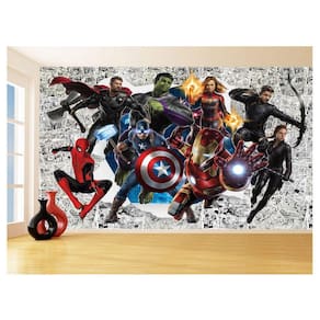 Papel De Parede 3D Heróis Página Quadrinhos Hq 3,5M Nhma189