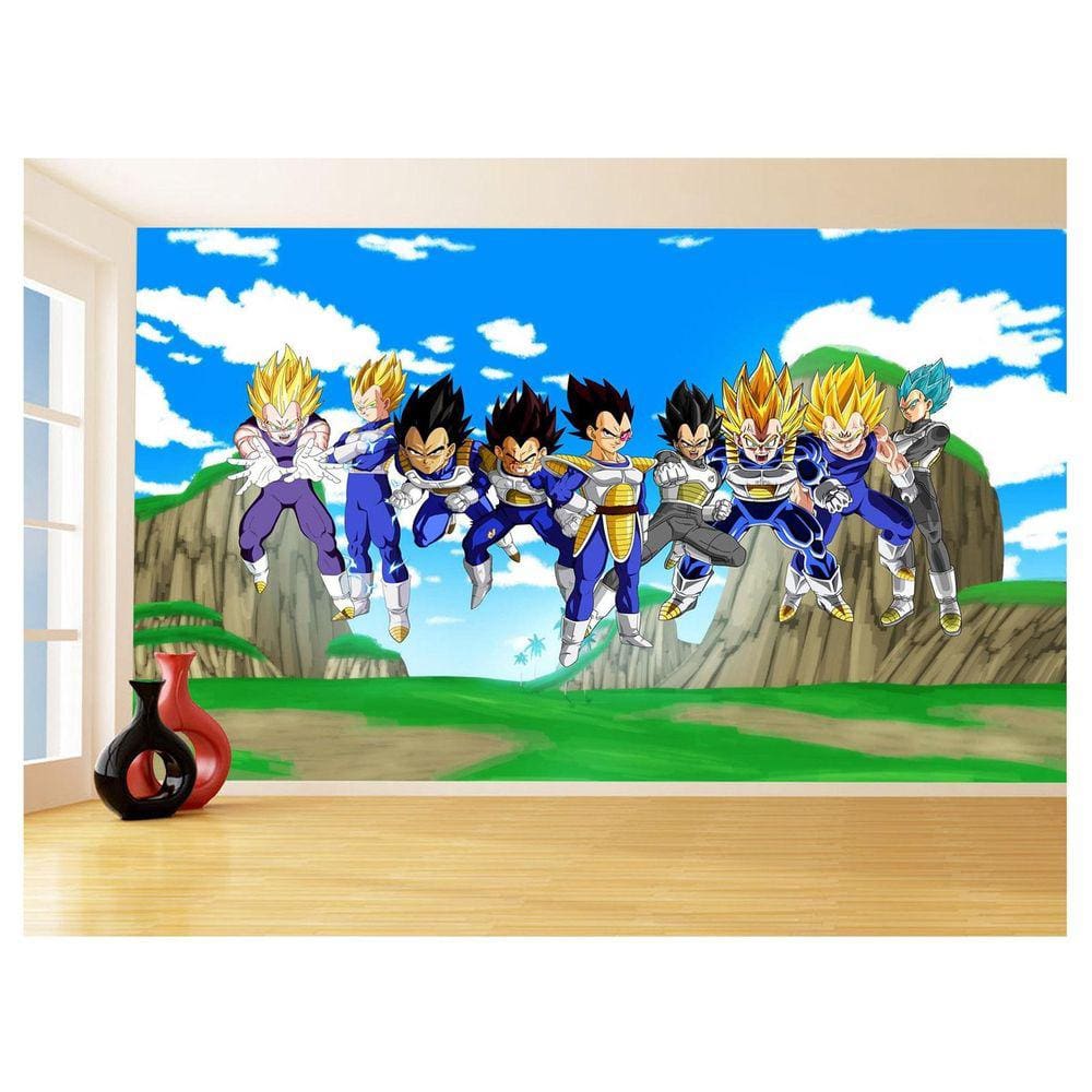 Papel De Parede Dragon Ball Goku Vegeta Anime 3,5M Dbz471