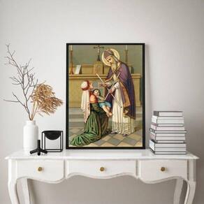 Quadro Decorativo São Brás 33X24Cm - Com Vidro