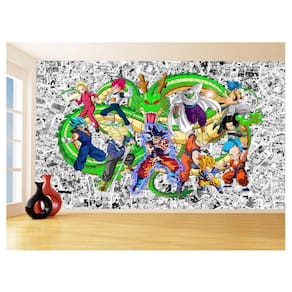 Papel De Parede 3D Dragon Ball Goku Vegeta Anime 3,5M Dbz93