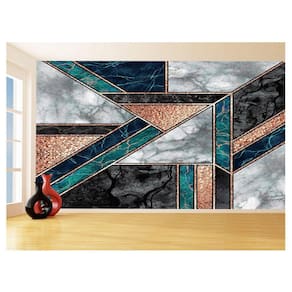 Papel De Parede 3D Estilo Marmore Cores Formas 3,5M Mbr32