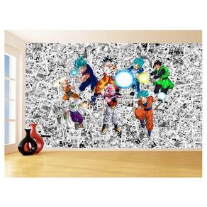 Papel De Parede Dragon Ball Goku Vegeta Anime 3,5M Dbz145
