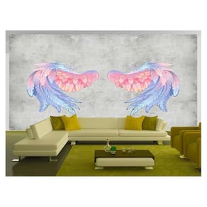 Papel De Parede 3D Arte Asas Selfie Insta Cores 3,5M Tra361