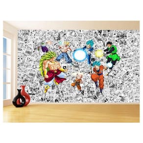 Papel De Parede Dragon Ball Goku Vegeta Anime 3,5M Dbz141