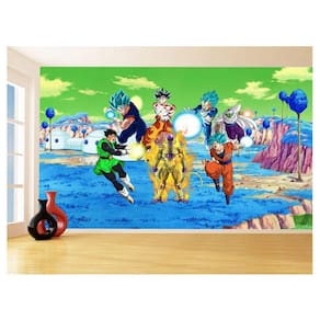 Papel De Parede Dragon Ball Goku Vegeta Anime 3,5M Dbz401