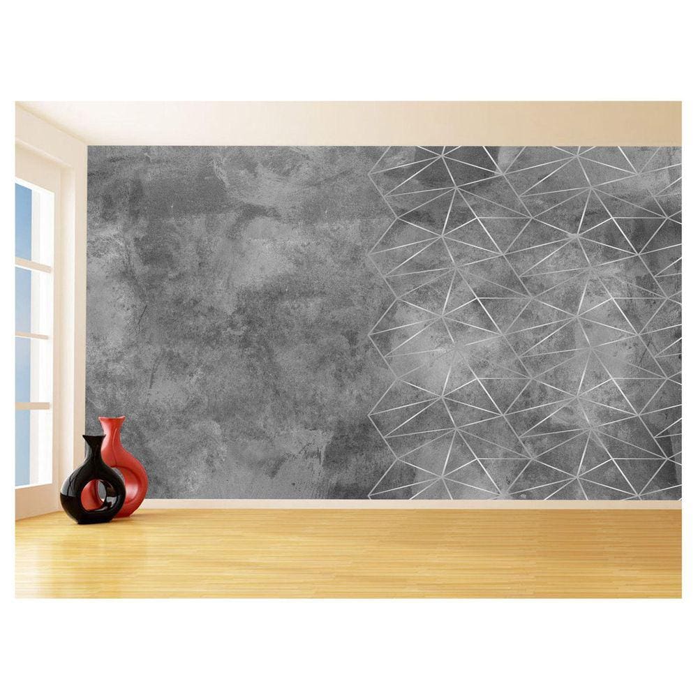 Papel De Parede Concreto Queimado Listra Risco 3,5M Kkt66